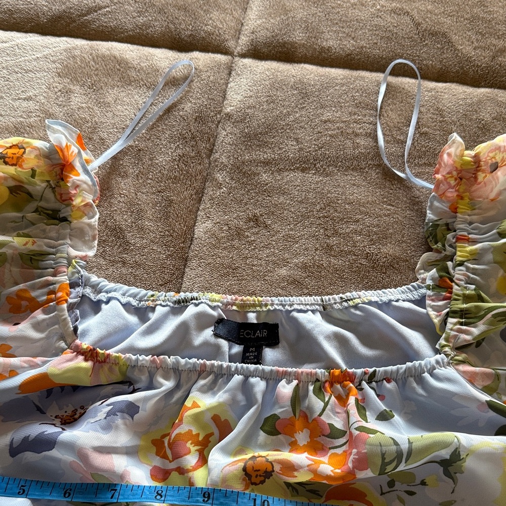 Floral Print Puff Sleeve Blouse - Picture 7 of 10